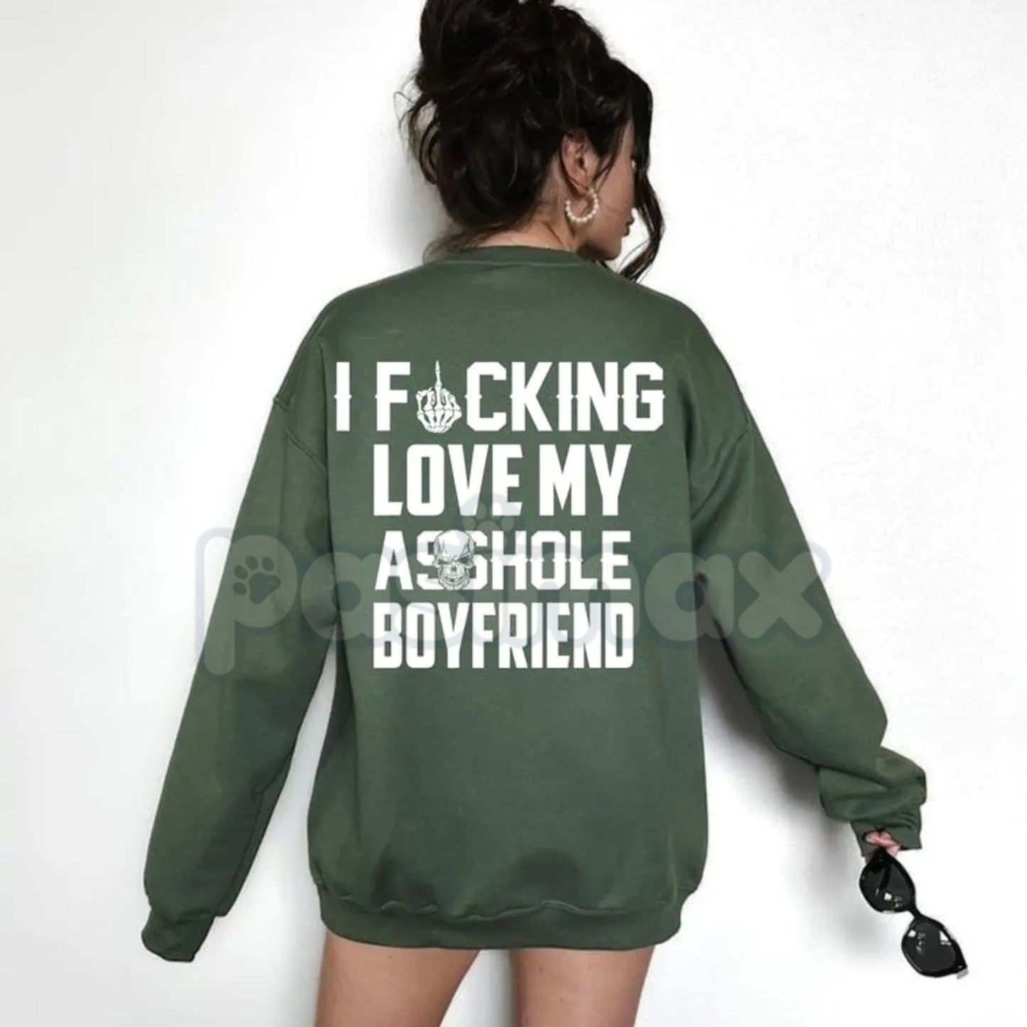 I Love My Boyfriend Sweatshirt | Cute Relationship Jumper | Girlfriend Affection Crewneck | Sweet Couple Gift