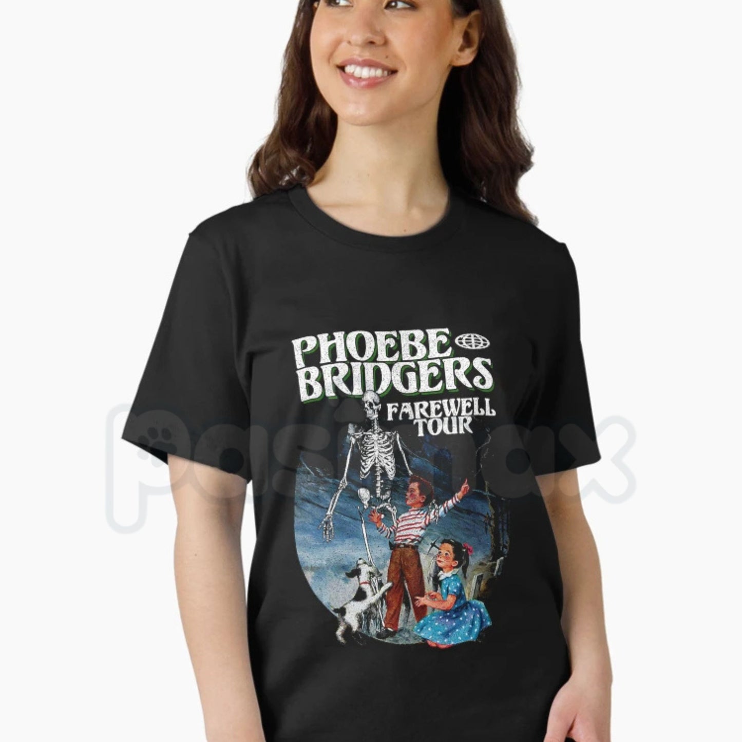 Phoebe Bridgers Vintage Graphic T-Shirt – Retro Indie Rock Music Skeleton Fan Tee