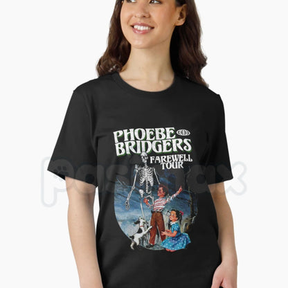 Phoebe Bridgers Vintage Graphic T-Shirt – Retro Indie Rock Music Skeleton Fan Tee