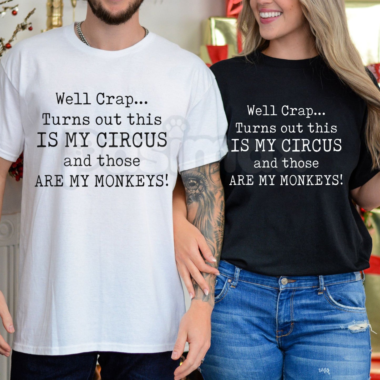 "This Is My Circus and Those Are My Monkeys" Funny T-Shirt - Ringmaster Quote Graphic Tee, Premium Heavyweight 100% Cotton Top, Chaos Coordinator Humor Shirt, Funny Family & Parent Gift Apparel, Vintage Circus Style Graphic Tee