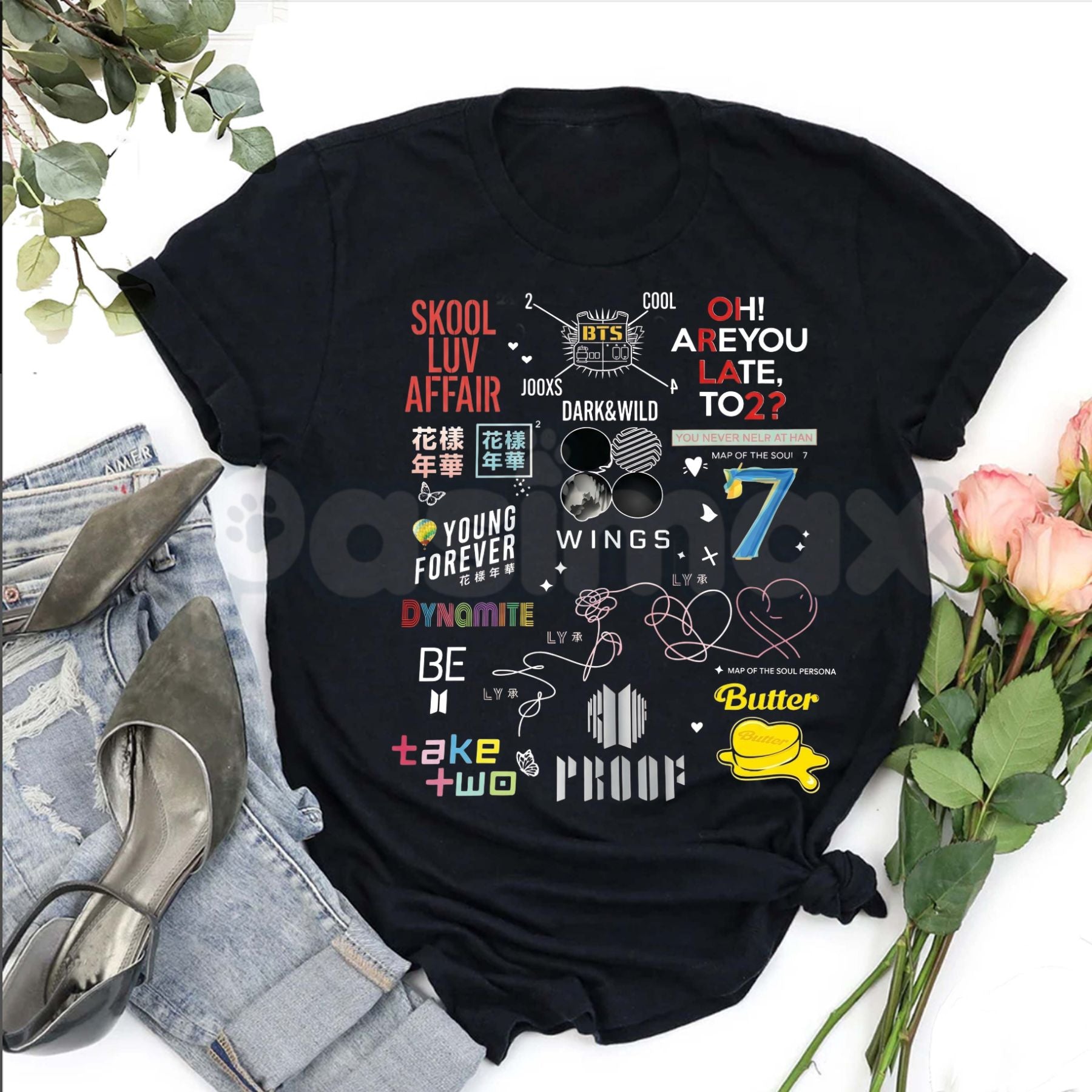 BTS Album Shirt | K-Pop Discography Graphic Fan Tee – Pasimax