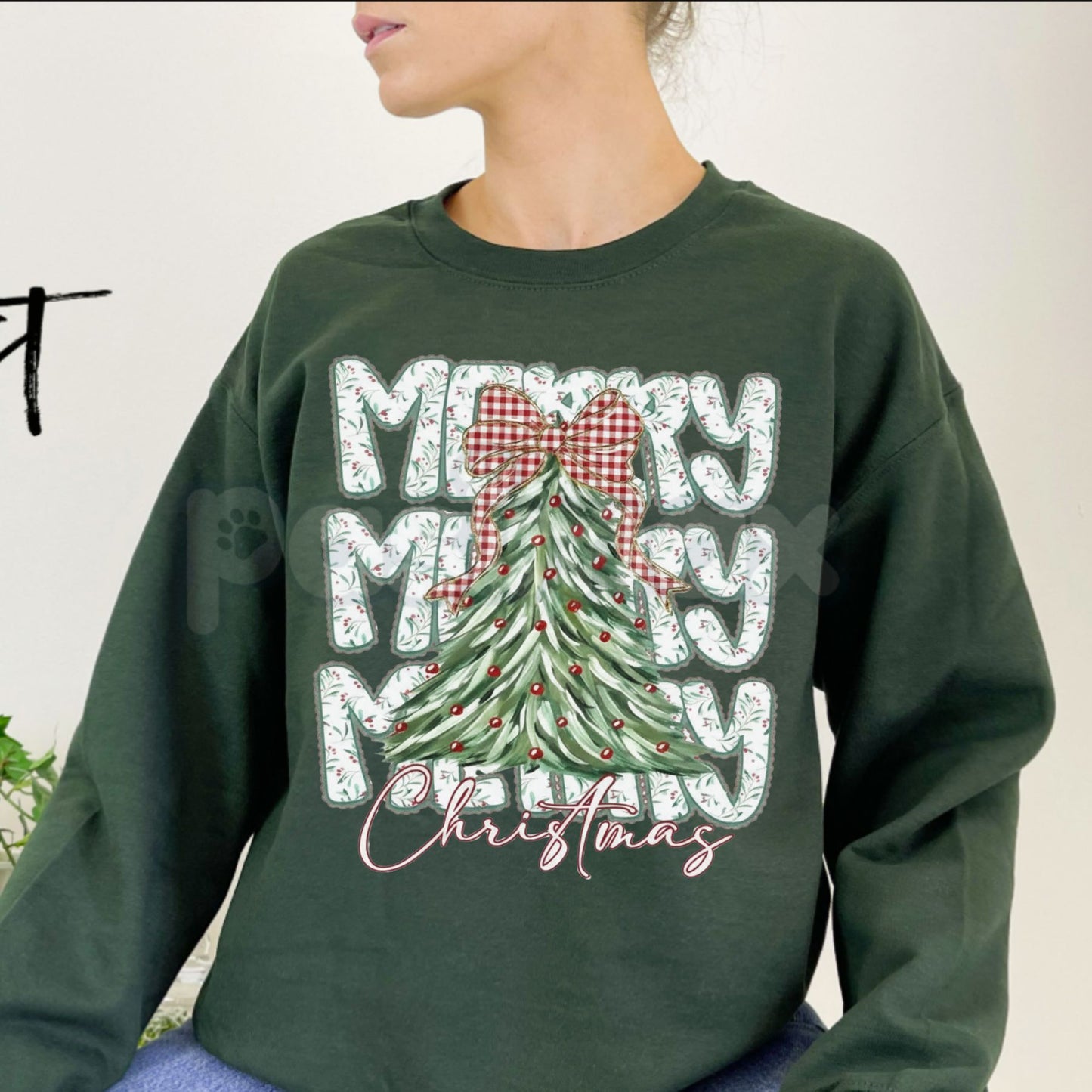 Cute Floral Christmas Sweatshirt | Delicate Botanical Holiday Jumper | Cottagecore Aesthetic Xmas Crewneck | Cozy Flower Gift