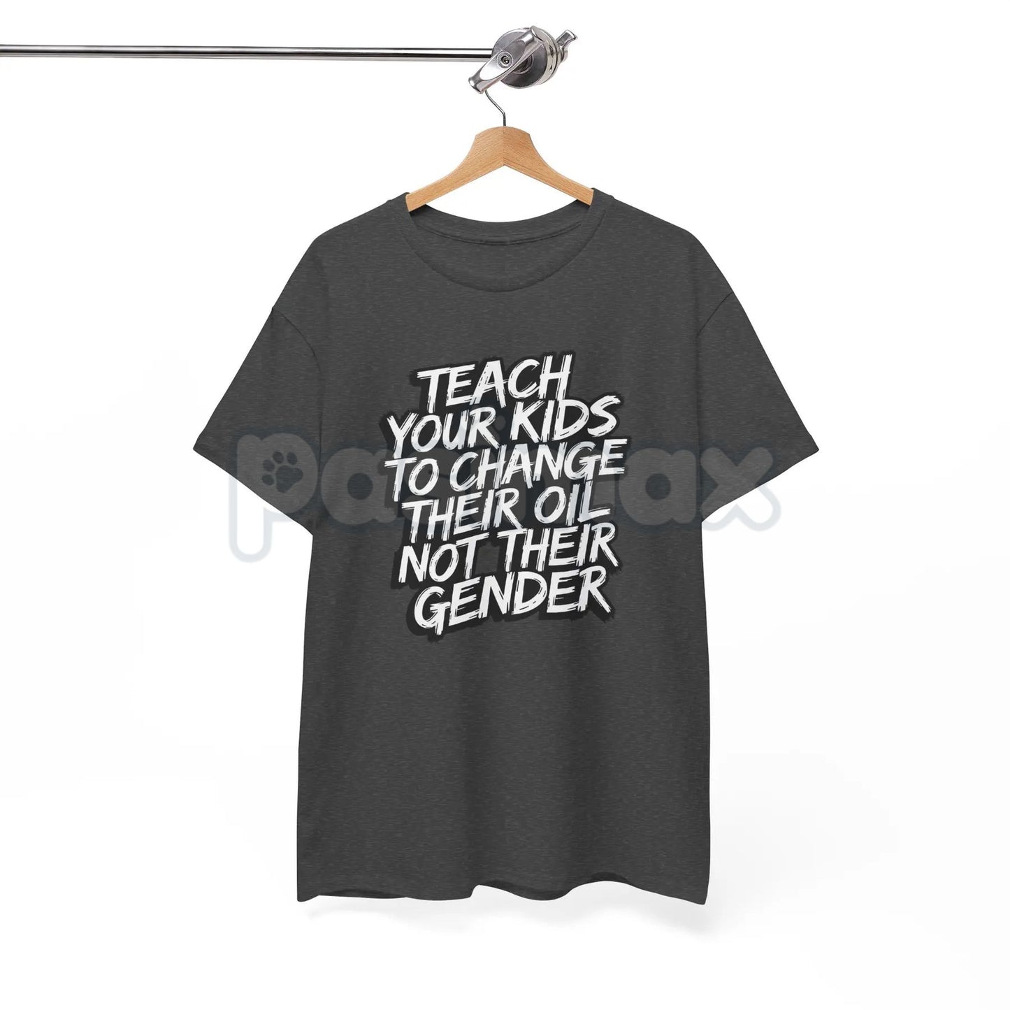 "Teach Kids to Change Oil Not Gender" T-Shirt - Bold Political Statement Tee, Traditional Values Apparel, Skills over Social Agenda Shirt