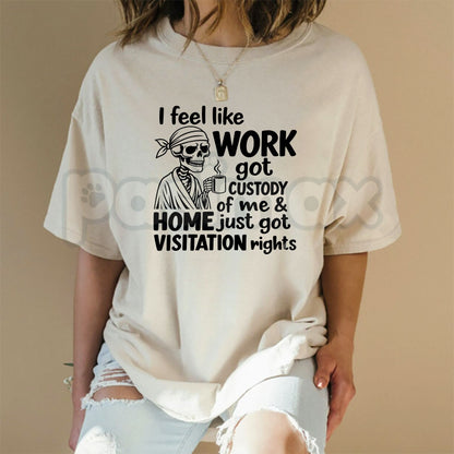 Funny Work Life T-Shirt – Skeleton Coffee Caffeine Addiction Graphic Tee