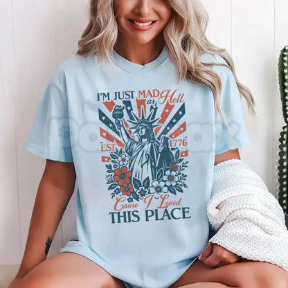 "Mad As Hell" Vintage Patriotic 4th of July T-Shirt – America 250th Anniversary Commemorative Independence Day Graphic Tee