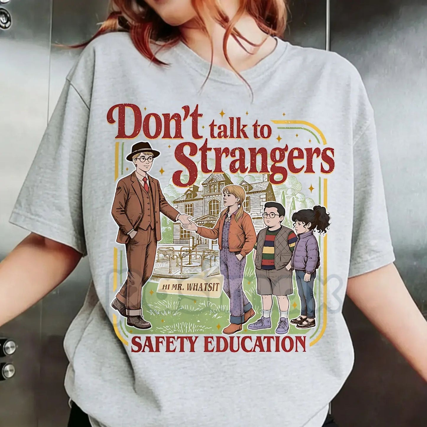 Comfort Colors® 'Don't Talk To Strangers' T-Shirt – Funny Retro Sarcastic Tee, Vintage True Crime Aesthetic Shirt, Humorous Introvert Gift