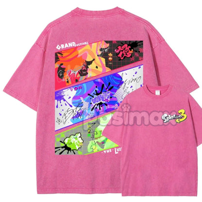Splatoon 3 Cotton Unisex Round Neck Anime T-Shirt – Casual Graphic Tee