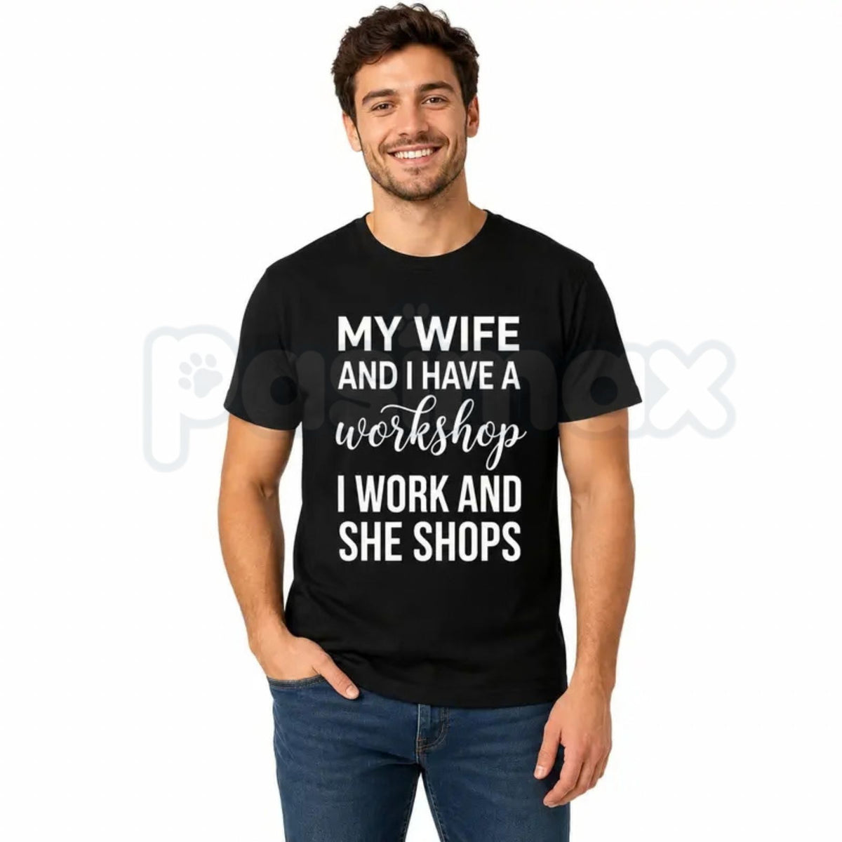 My Wife And I Have A Workshop T-Shirt – Funny Husband Wife Marriage Humor Graphic Tee