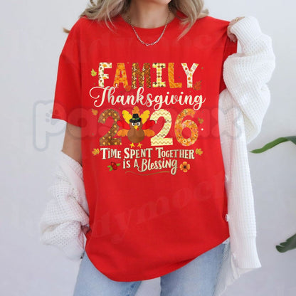 Family Thanksgiving 2026 Thanksgiving Crew Turkey Matching T-Shirt