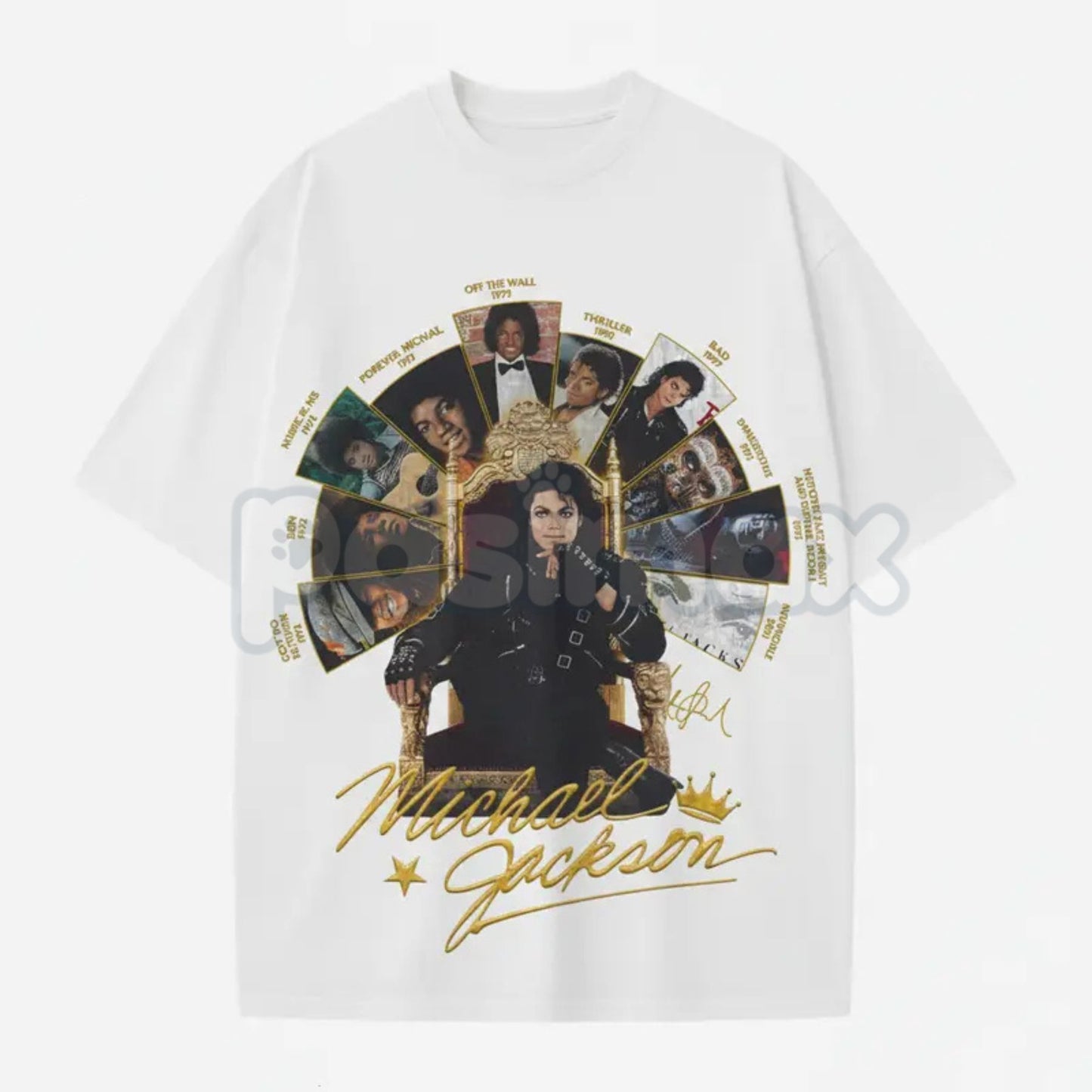 Michael Jackson Retro T-Shirt – Vintage King of Pop Graphic Tee, Premium 100% Cotton 80s Music Icon Top, Soft Lived-In Heavyweight Moonwalk Shirt, Made in USA