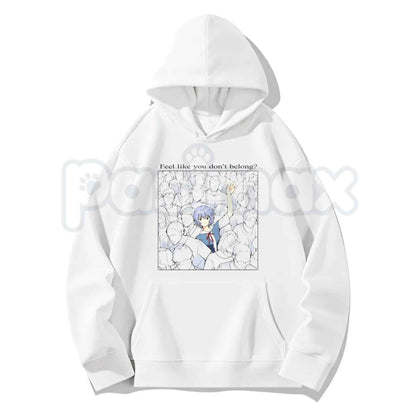 Rei Ayanami Shirt – Feel Like You Don’t Belong Anime Graphic Tee, Retro Evangelion Unisex Cotton Streetwear Shirt