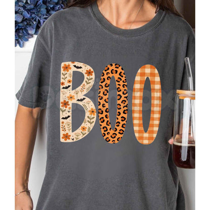 Comfort Colors® BOO T-Shirt – Trendy Halloween Graphic Tee, Retro Spooky Season Unisex Top & Gift for Her