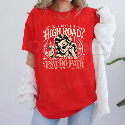 Retro Pin-Up Girl Graphic Cotton T-Shirt – Vintage Mid-Century Rockabilly Tee