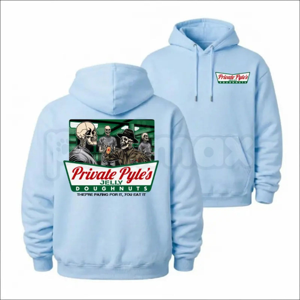 Private Pyle's Jelly Doughnuts Hoodie – Full Metal Jacket Movie Quote Pullover, Funny Cult Film Graphic Sweatshirt, Unisex Heavy Blend
