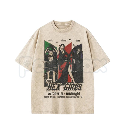 Vintage Acid Wash Gothic Rock Band Graphic T-Shirt – Retro Post-Punk Darkwave Band Shirt, Distressed Mineral Wash Lightweight Cotton Unisex Alt Top