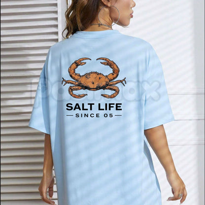 Coastal Vintage Crab T-Shirt – Retro Maritime Sketch Ocean Life Premium Graphic Tee