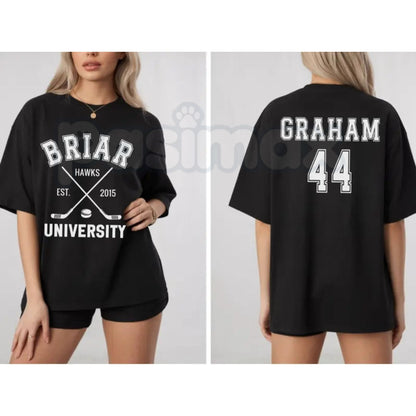 "Briar Hockey" Fictional University Crewneck – Retro Off-Campus Romance Book Club Graphic Tee