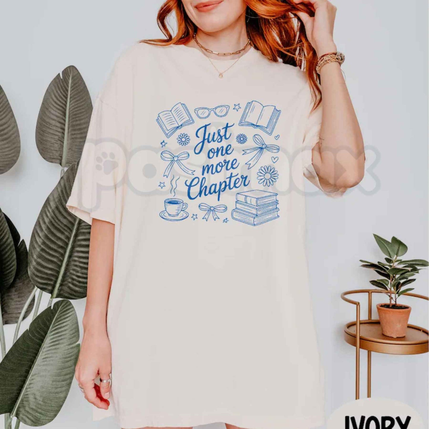 Comfort Colors® "Just One More Chapter" T-Shirt – Books & Coffee Graphic Tee, Cozy Literary Aesthetic Unisex Top