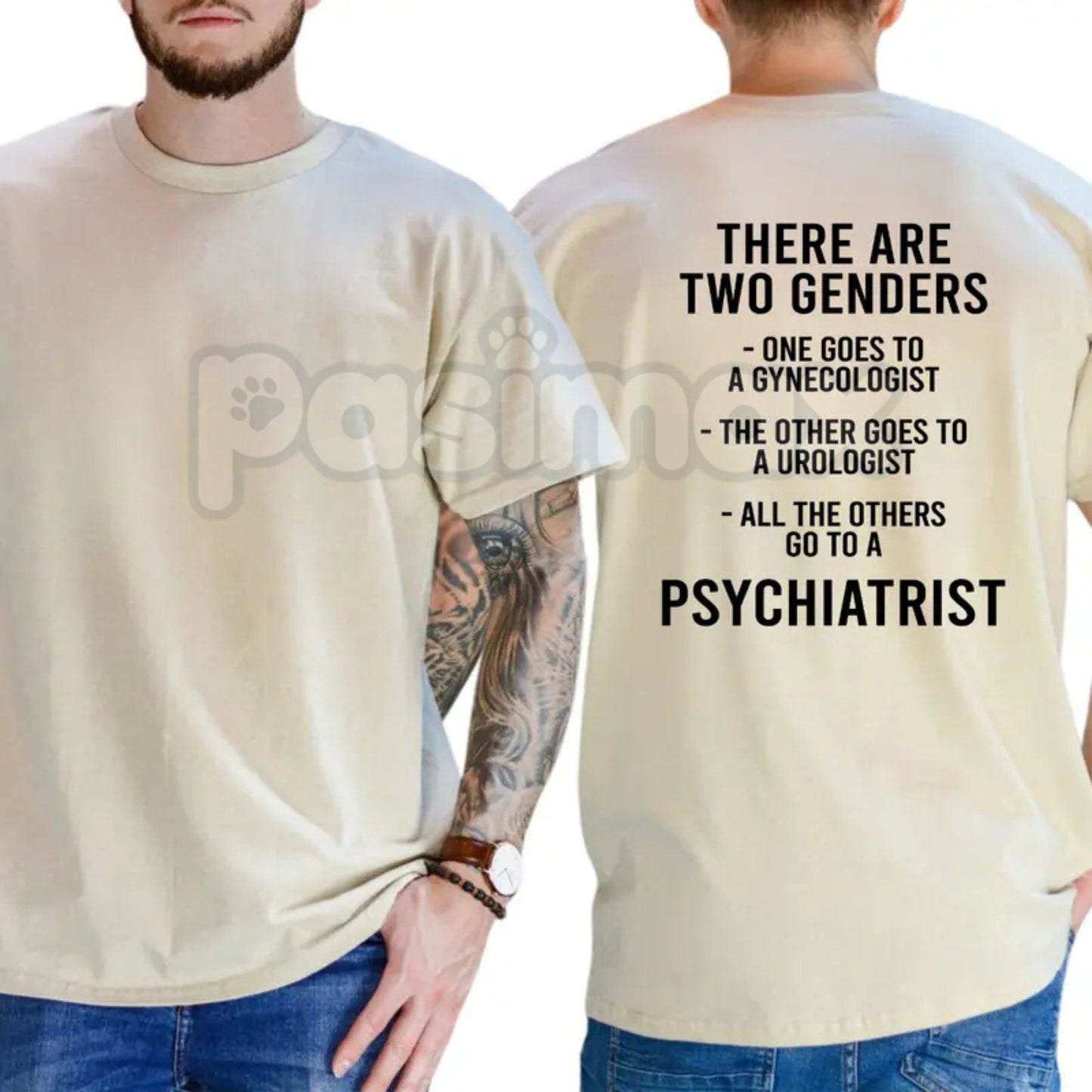 "There Are Two Genders" T-Shirt – Bold Traditionalist Statement Graphic Tee, Remastered Heavy Cotton Conservative Values Top, Soft Lived-In Heavyweight Political Shirt, Made in USA