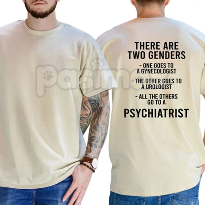 "There Are Two Genders" T-Shirt – Bold Traditionalist Statement Graphic Tee, Remastered Heavy Cotton Conservative Values Top, Soft Lived-In Heavyweight Political Shirt, Made in USA