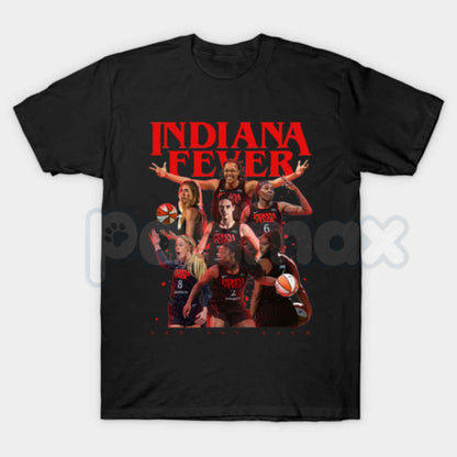 Indiana Fever T-Shirt – Official Style Women's Basketball Graphic Tee, Vintage WNBA Game Day Unisex Cotton Shirt