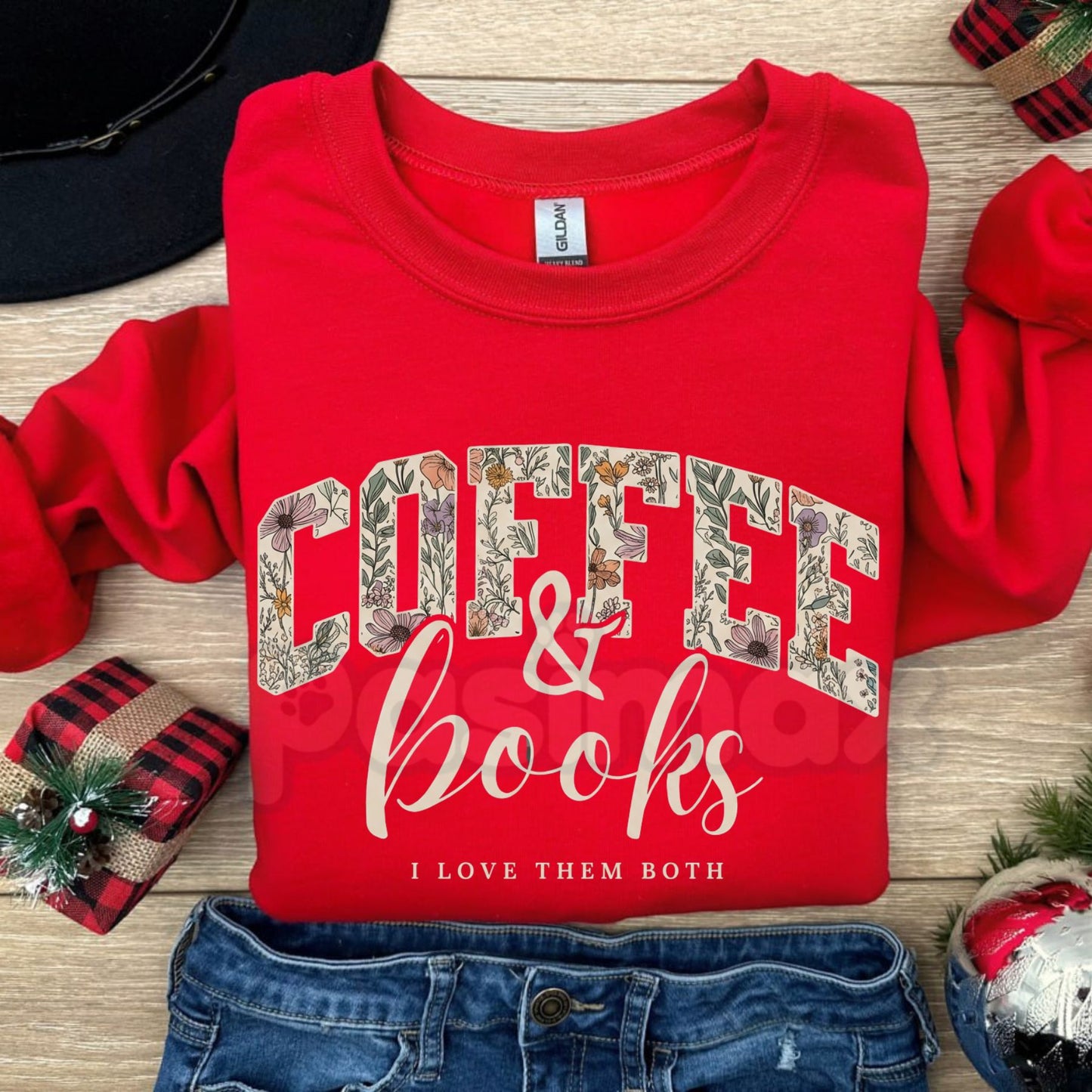 Coffee and Books Sweatshirt | Bookish Romance Reader Crewneck | Librarian Aesthetic Jumper | Dark Academia Coffee Lover Pullover | Literary Gift for Her | Cozy Reading Graphic Shirt
