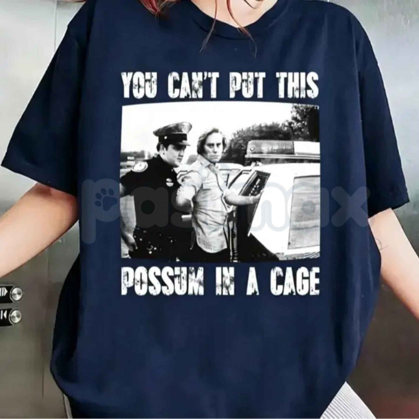 You Can’t Put This Possum In A Cage T-Shirt – Funny George Jones Arrest Outlaw Country Unisex Cotton Tee