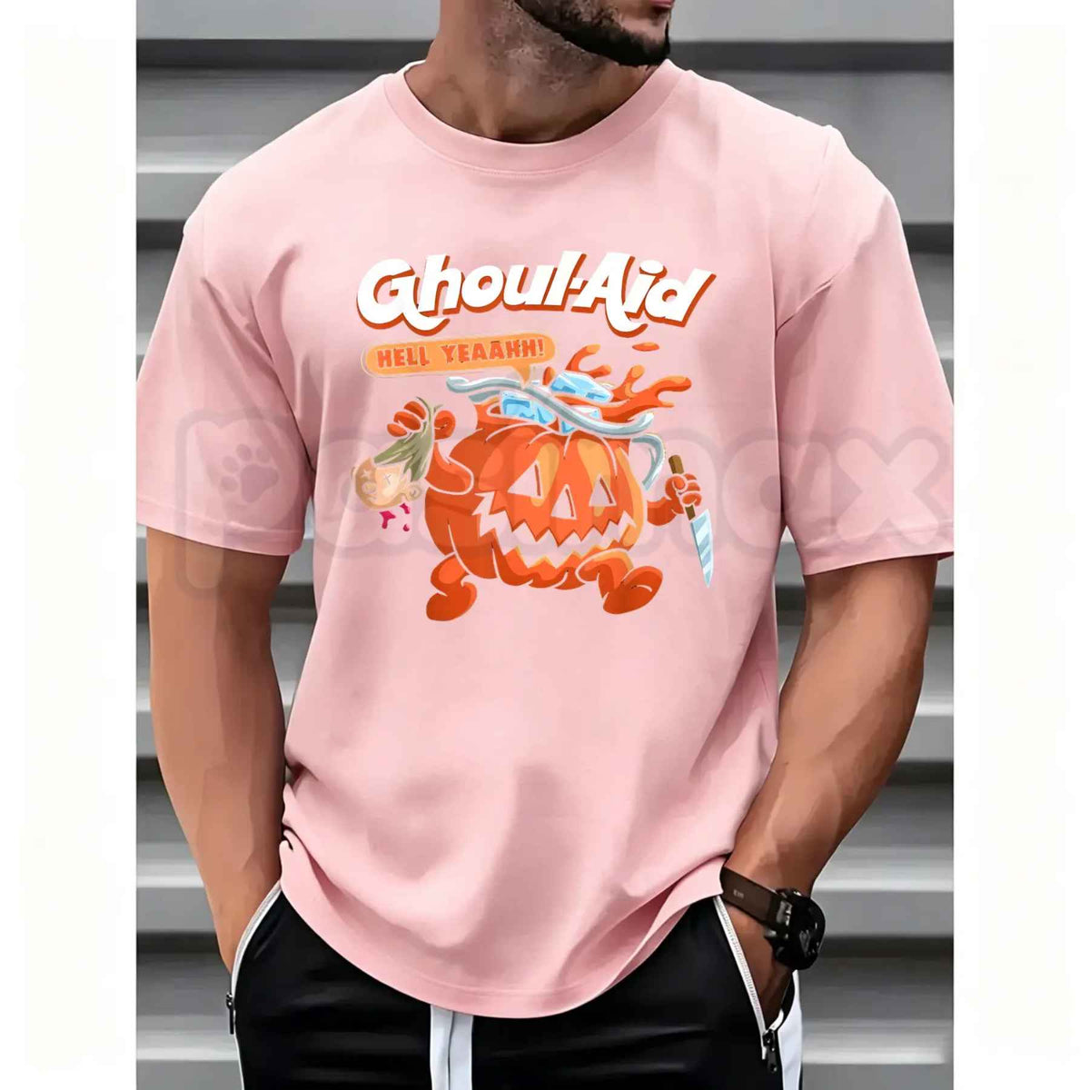 Halloween Ghoul Aid Pumpkin T-Shirt – Retro Spooky Season Unisex Cotton Graphic Tee