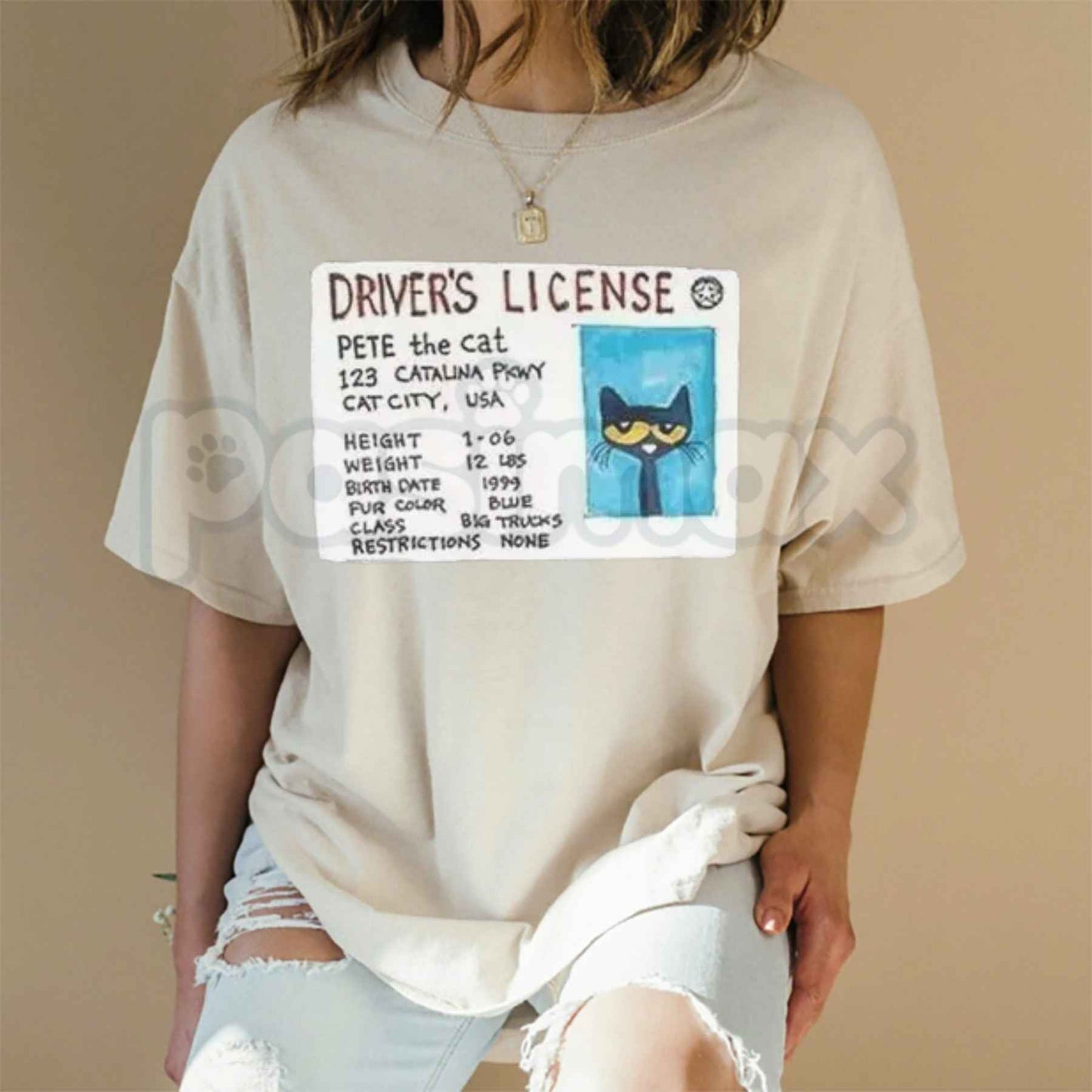 Petee The Cat Funny Driver Shirt – Groovy Childhood Cartoon Graphic Tee, Unisex Cotton Retro Character T-Shirt