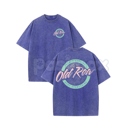 Old Row Men's Vintage Washed Batik T-Shirt – Retro Coastal Graphic Streetwear Tee