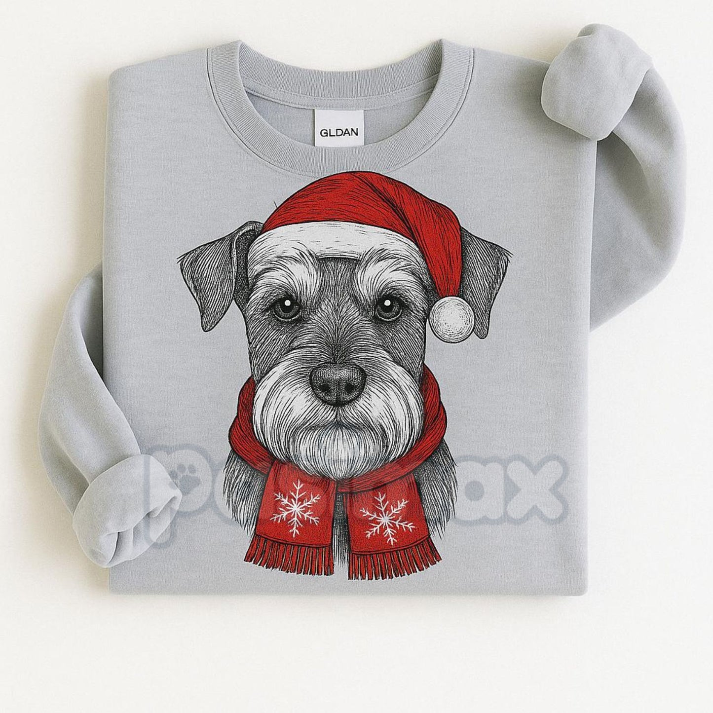 Ugly Christmas Style Santa Paws Dog Sport Grey Crewneck Sweater