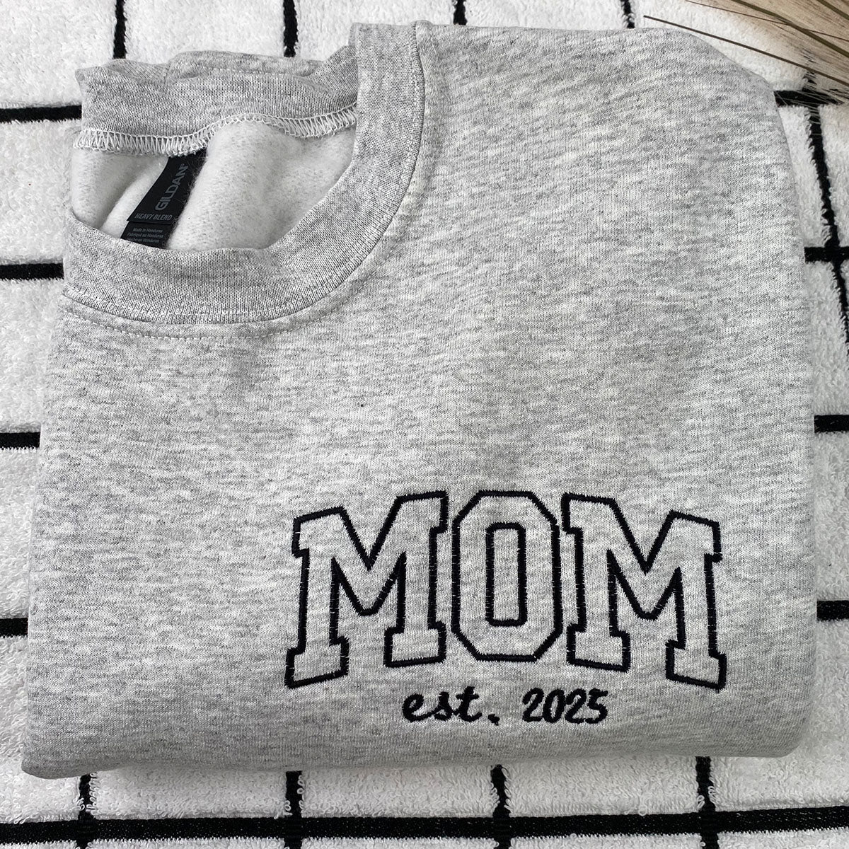 Custom Embroidered Sweatshirts & Hoodies- Personalized Mom with Kid Names on Sleeve, Mother's Day Gift