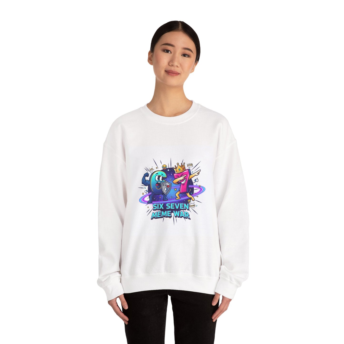 Six Seven Frogs Dabbing Sweatshirt | Meme War Space Frogs Crewneck