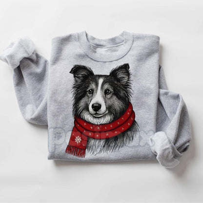Santa Paws Christmas Dog Sweatshirt – Sport Grey Crewneck for Dog Lovers | Dog Mom Gift