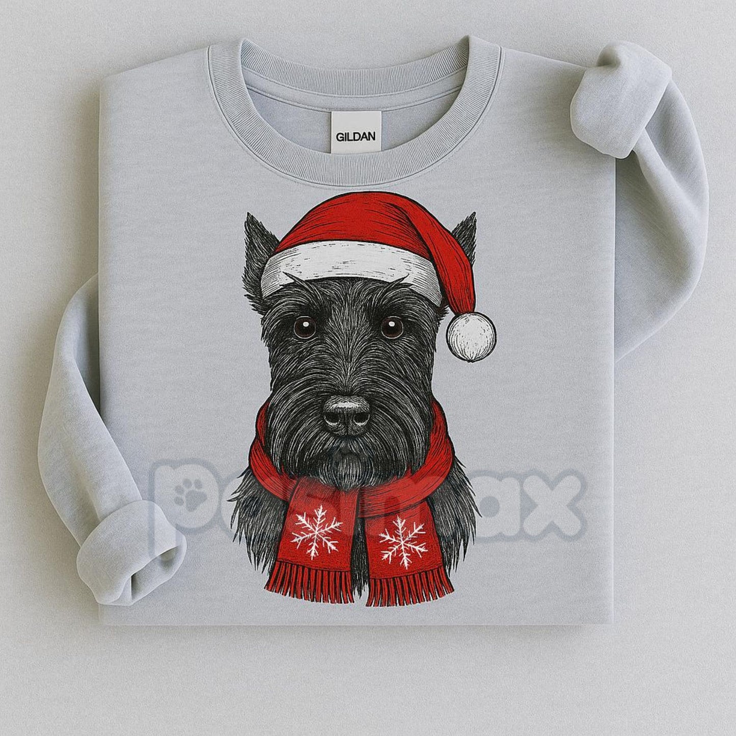 Ugly Christmas Style Santa Paws Dog Sport Grey Crewneck Sweater