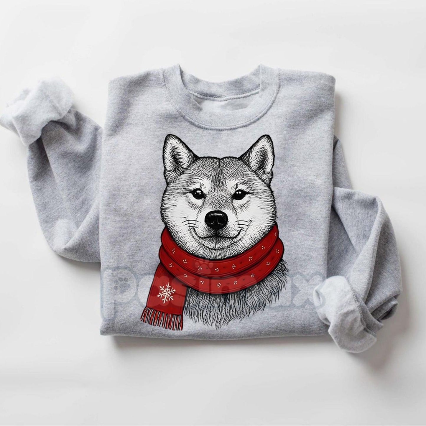 Santa Paws Christmas Dog Sweatshirt – Sport Grey Crewneck for Dog Lovers | Dog Mom Gift
