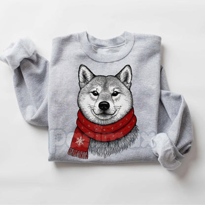 Santa Paws Christmas Dog Sweatshirt – Sport Grey Crewneck for Dog Lovers | Dog Mom Gift
