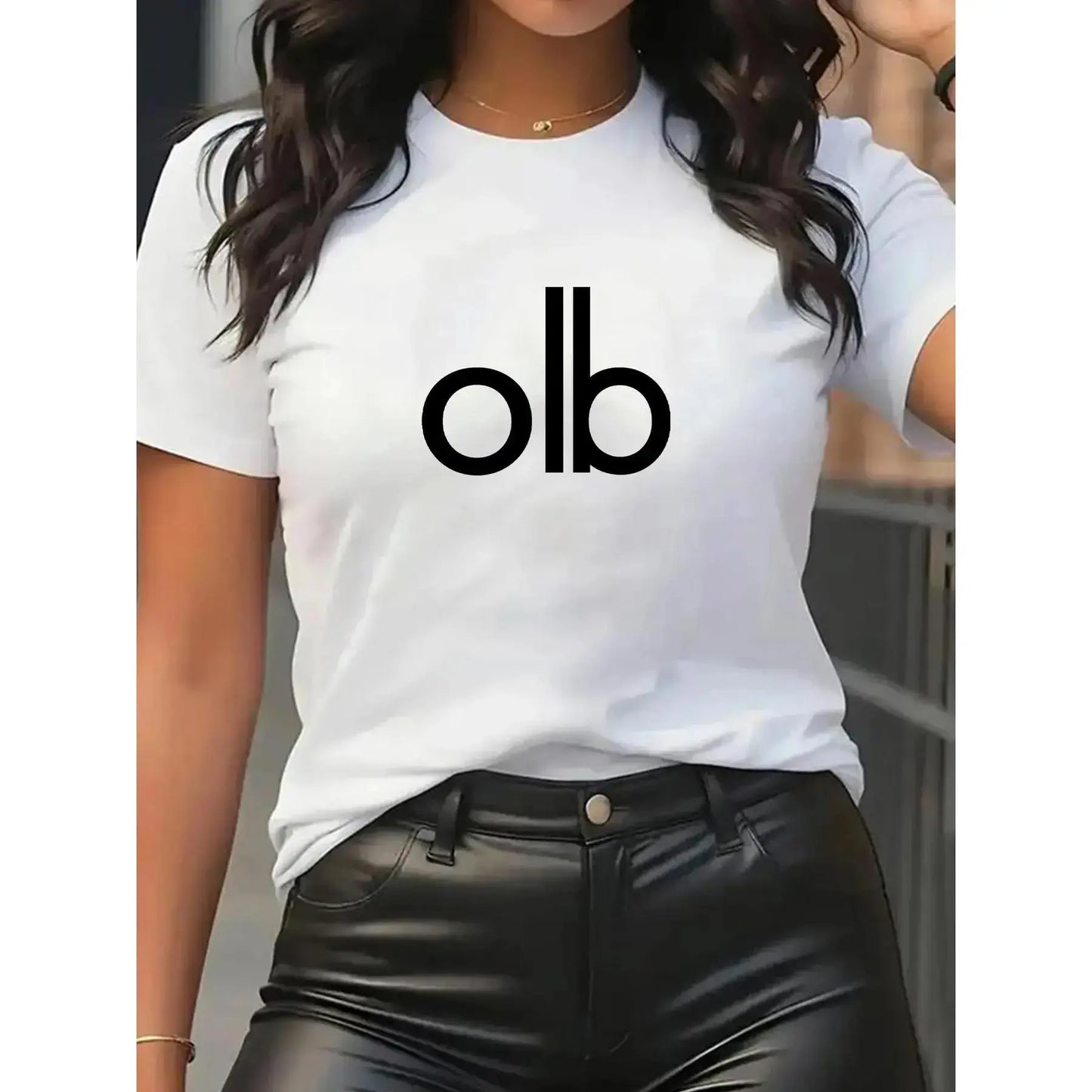 Women's Premium Essential Graphic T-Shirt – Classic Fit Modern Minimalist Crewneck Tee