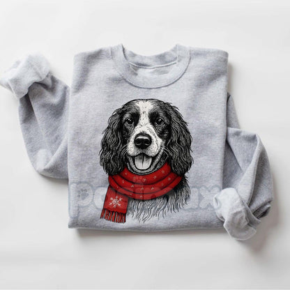 Santa Paws Christmas Dog Sweatshirt – Sport Grey Crewneck for Dog Lovers | Dog Mom Gift