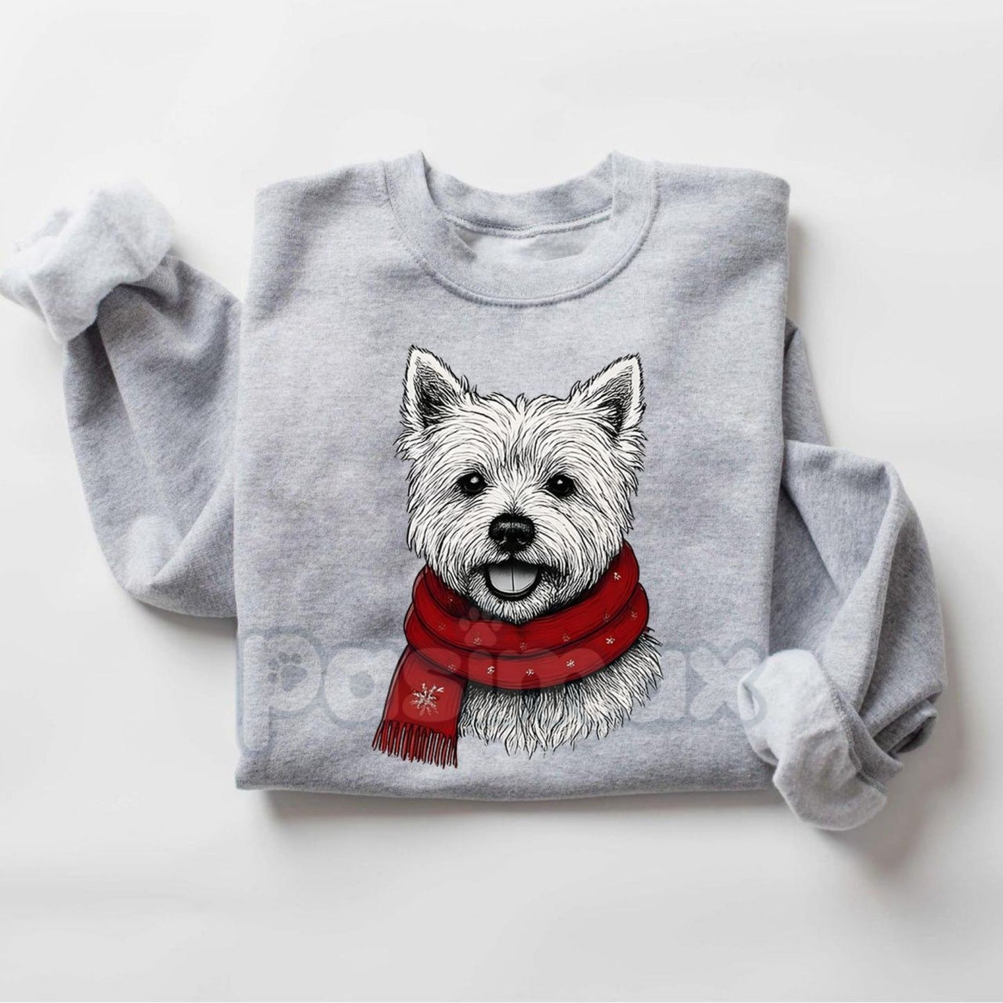 Santa Paws Christmas Dog Sweatshirt – Sport Grey Crewneck for Dog Lovers | Dog Mom Gift