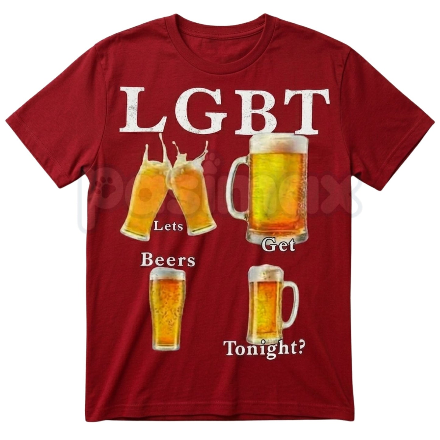 Funny "LGBT Lets Get Beer Tonight" T-Shirt – Sarcastic Beer Pun Humorous Graphic Tee