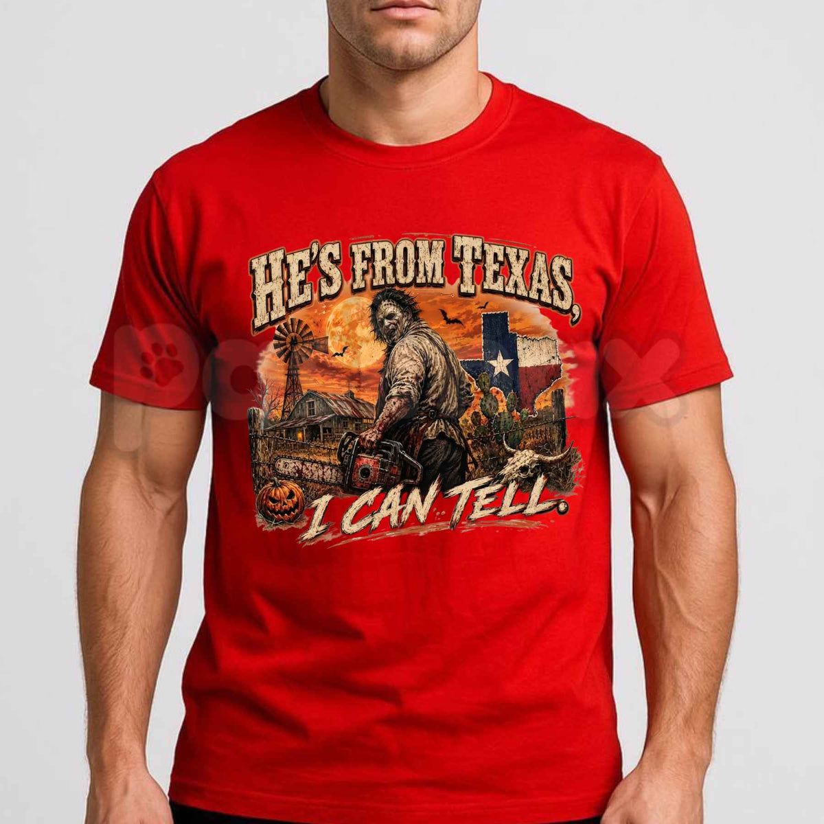 Hes From Texas I Can Tell T-Shirt – Retro Southern Country Pride Unisex Tee