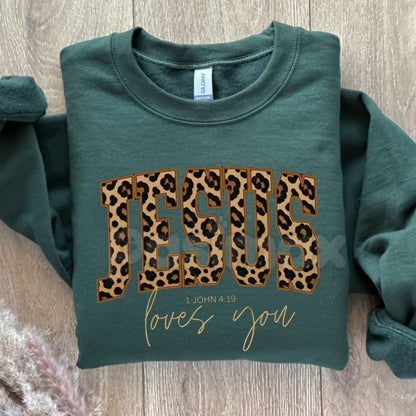 Christian Jesus Sweatshirt | Minimalist Jesus Name Crewneck | Aesthetic Faith Based Jumper | Religious Gospel Graphic Pullover | Modern Sunday Service Outfit