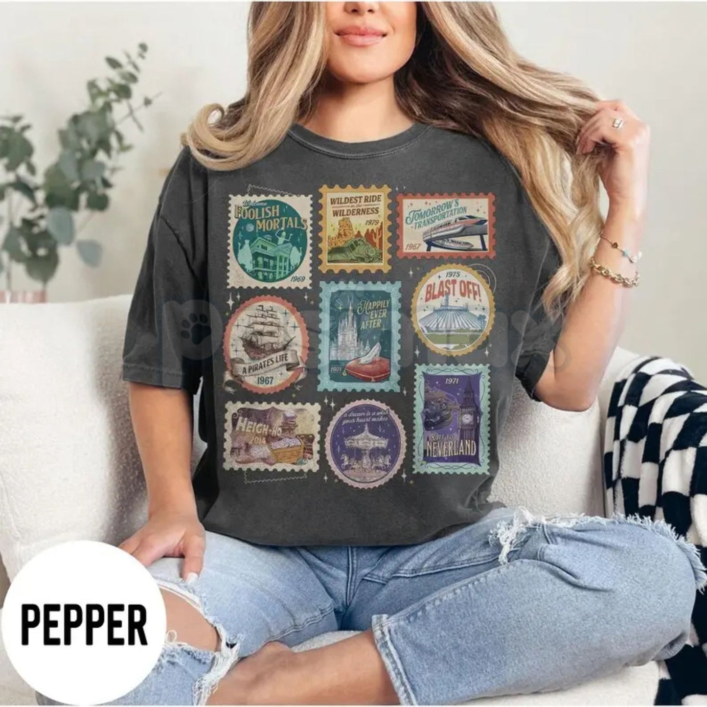Comfort Colors® Vintage Theme Park Stamps T-Shirt – Retro 2026 Castle Family Matching Trip Shirt, Happy Ever After Land Graphic Tee, Wildest Ride Gift