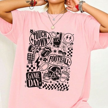 Vintage Football Shirt - Retro Game Day Sports Tee, Classic Fan Apparel