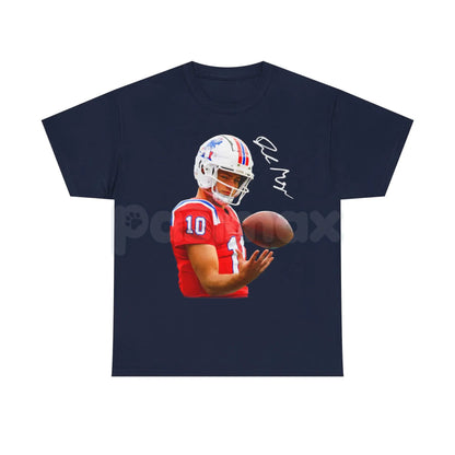 Drake Maye Quarterback T-Shirt - New England Patriots Fan Apparel, NFL Rookie QB Graphic Tee, Unisex Football Gift