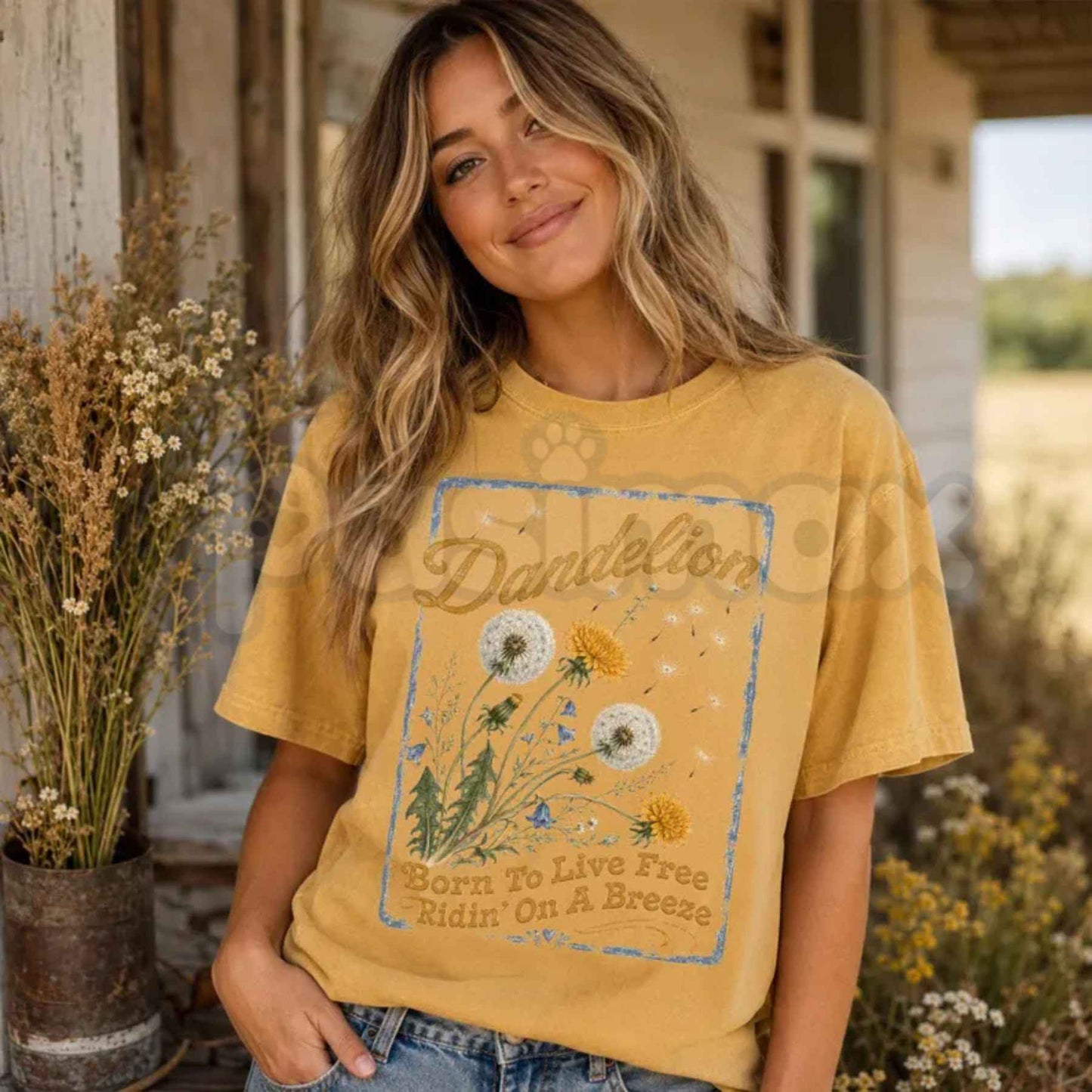 Comfort Colors Dandelion Country Music Graphic Tee