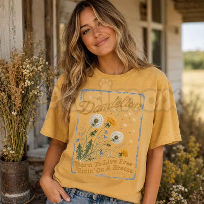 Comfort Colors Dandelion Country Music Graphic Tee