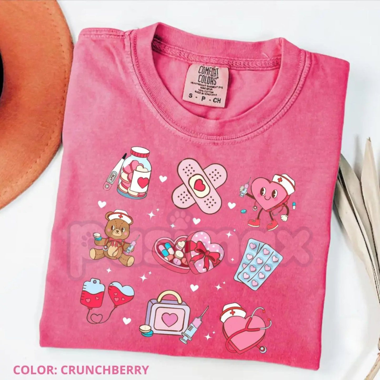 Comfort Colors® Nurse XOXO Valentine's Day Shirt – Cute Nursing Heart Tee, Healthcare Love Gift, Vintage Medical V-Day Apparel