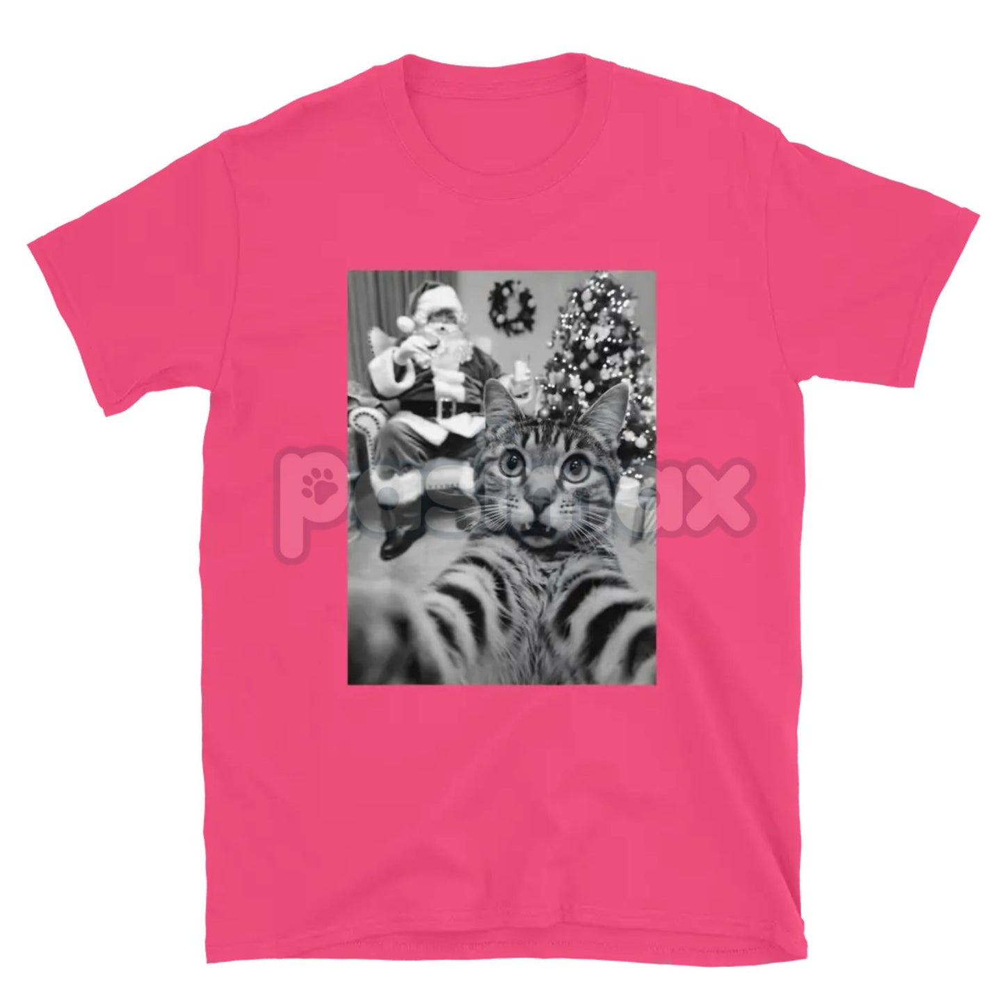 Claws and Claus Unisex Short Sleeve T-Shirt - Funny Holiday Pun Tee, Edgy Christmas Graphic, Wild Festive Apparel